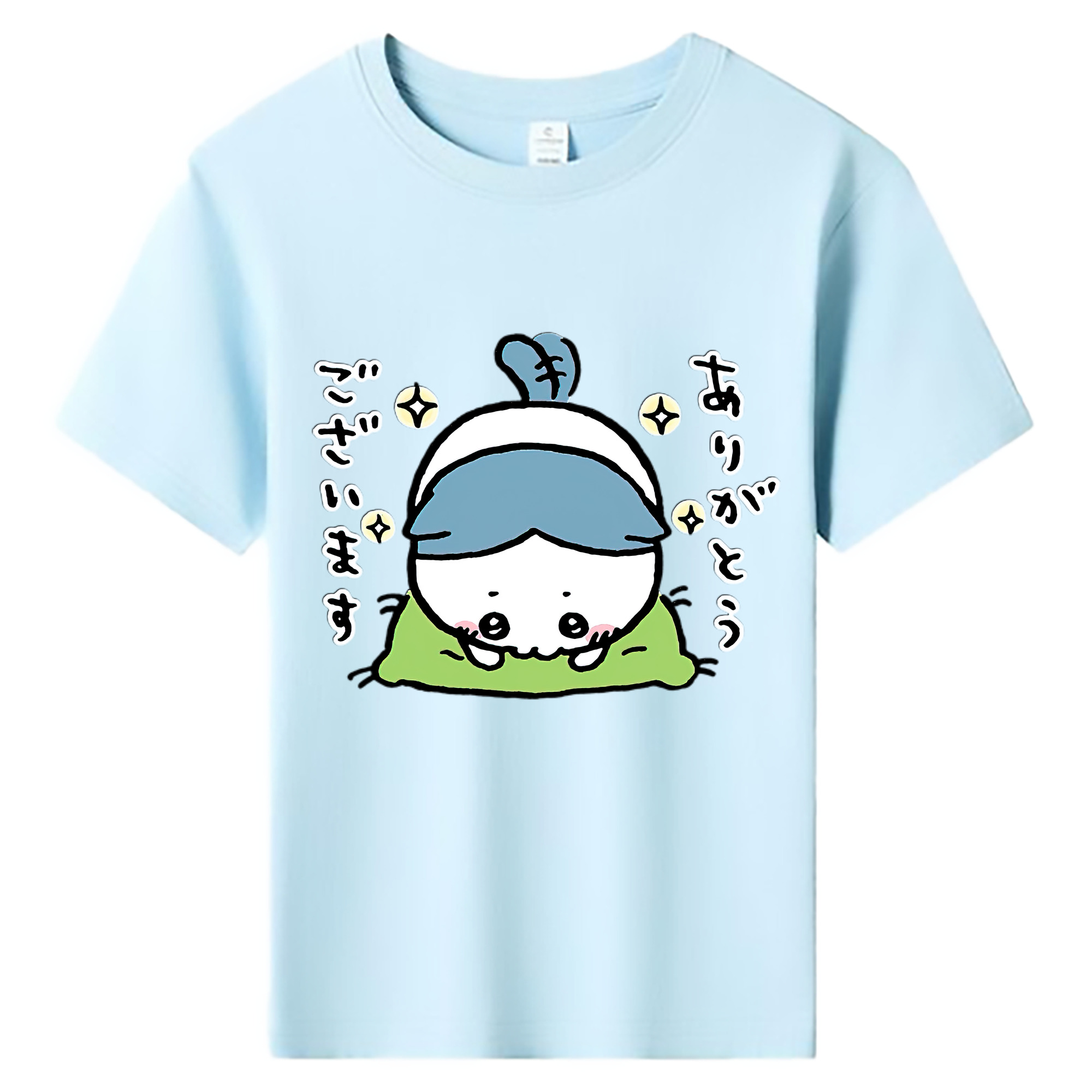 （画像用） ちいかわ ハチワレ Chii-kawa hachiware 綿100％キッズTシャツ（フロントプリント）